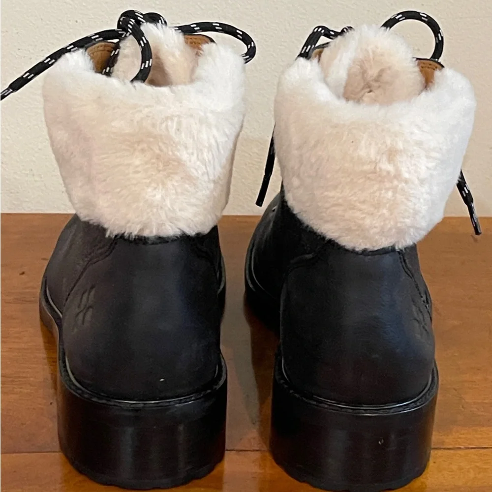 Patricia Nash Black Tie Luigi Boots with Faux Fur NWOT - Picture 6 of 11